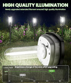 BITPOTT Bright Solar Pathway Lights, 2 Pack Solar Lights Outdoor Waterproof IP65, Auto On/Off Pathway Landscape Lighting, Outdoor Light for Yard Garden Walkway Landscape Lawn Patio Lighting