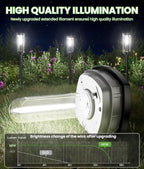 BITPOTT Bright Solar Pathway Lights, 4 Pack Solar Lights Outdoor Waterproof IP65, Long Lasting Outdoor Light for Yard Garden Walkway Landscape Lawn Patio