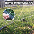 2-Pack Sprinkler Hose with Holes 15 Ft, Flat Soaker Hose 30 ft with Garden Staples, Drip Irrigation Hoses for Lawn, Watering Hose System (Black, 30 ft(15ftx2pack))