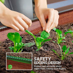 Outsunny 8' x 2' x 1' Galvanized Raised Garden Bed Kit, Outdoor Metal Elevated Planter Box with Safety Edging, Easy DIY Stock Tank for Growing Flowers, Herbs & Vegetables, Dark Brown