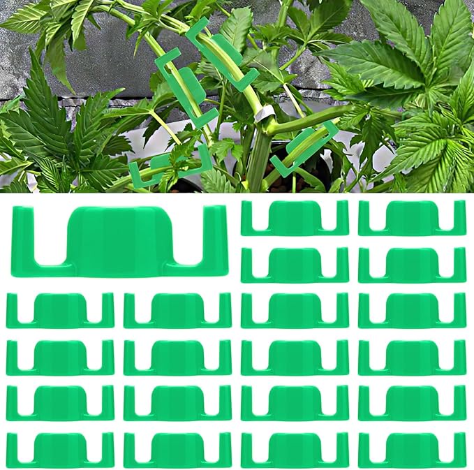 40 Pack LST Plant Training Clips – Durable & Reusable Stem Support for Low-Stress Training – Fits All Growth Stages