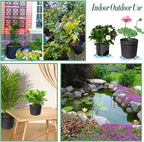 8Pack Lily Plant Pots for Pond, Thickened Nonwoven Plant Fabric Pots with Handles, Durable Breathe Reusable Fabric Plant Bags for Aquatic Plants, Potato, Carrot, Onion, Flower