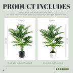 Der Rose 2Packs 28'' Fake Plants Tall Artificial Monstera Faux Plants Indoor for Living Room Home House Decor