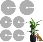 EEEKit 6 PCS Plant Pot Grids, 11.8 Inch, 15.7 Inch Indoor Potted Plant Protectors, Cuttable Plant Pot Soil Covers for Indoor and Outdoor Plants