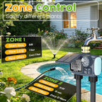 Solar Sprinkler Timer,Brass Inlet Hose Timer for Garden Hose,Programmable Water Timers,Plant Watering Devices,Garden Watering System, Rain Delay/Manual/Automatic Irrigation System, 2 Outlet