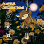 Hanging Highland Cow Decor: Garden Cow Statues with Solar Lantern Tree Decorations for Outdoor Yard Lawn Patio Porch Ideal Gardening Gifts for Mom Grandma Women