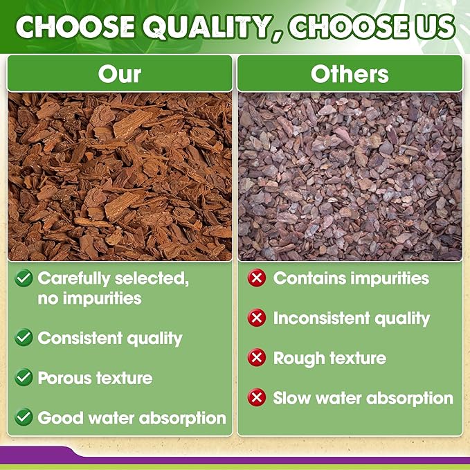 DUSPRO Orchid Bark Bulk for Plants, Optimal Texture Bark for Orchids Potting, Ideal Wood Chips for Plants (16 Quarts)