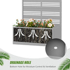 Casaphoria Metal Raised Garden Bed with Trellis, 59"x30"x12" Planter Box for Climbing Plants, Vegetables & Vines, Features Drainage Holes and Privacy Screen, Grey-Harold