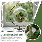 DIY Glass Globe Terrarium-Style Decor Kit, 11-Piece Mini Micro Landscape Ornament Set for Desk, Home & Office- Thoughtful Indoor Gift for Home & Office Decor