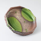 Wazakura Minoyaki Series Round Ikebana Flower Vase Made in Japan, Arrangement Pottery Supplies - Lily Pad