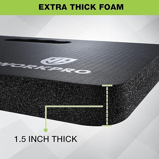 WORKPRO Extra Thick Kneeling Pad, Soft NBR Foam Cushioning for Knee, Large Foam Kneeler Mat for Gardening, Bathing Baby, Exercise, Workout Supplies, 17.5 x 11 x 1.5 in, Black