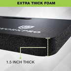 WORKPRO Extra Thick Kneeling Pad, 2-Pack, Soft NBR Foam Cushioning for Knee, Large Foam Kneeler Mat for Gardening, Bathing Baby, Exercise, Workout Supplies, 17.5 x 11 x 1.5 in, Black