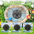 Solar Fountain with 3 Spray Height, Works in Shade, 3.5W Glass Solar Bird Bath Fountains with 2000mAh Battery and 4 Rotating Rods, 7 Nozzles, Outdoor Water Fountain Pump for Garden, Pool, Pond