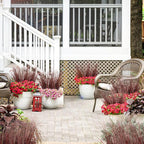 48Pcs Artificial Grass Plants, Faux Shrubs Wheat Grass, Artificial Tall Grasses Fake Plants for Outdoor Decor,Artificial Greenery Stems Weed for Room Indoor Home Decor（Red）