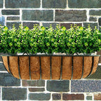 Artificial Plants Flowers Faux Boxwood Shrubs 6 Pack, Lifelike Fake Greenery Foliage with 42 Stems for Garden, Patio Yard, Wedding, Office and Farmhouse Indoor Outdoor Decor