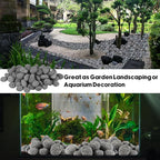 Skyflame 1/2-1 Inch Natural Tumbled Stones, Round Lava Rock Pebbles for Indoor Outdoor Gas Fire Pit | Fireplaces | Garden Landscaping Decoration | Cultivation of Potted Plants | 15 Pounds