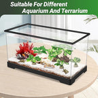 GOZILLA Silk Fish Tank Plants,Reptile Artificial Plant,Reptile Plants for Terrarium,Aquarium Decorations Accessories Set,Resin Driftwood Artificial Silk Aquarium Plant for Fish Tank.(5PCS/B-Set)