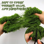 3.5 Oz Green Fake Moss for Crafts, Realistic Artificial Moss for Potted Plants, Faux Moss for Terrariums, DIY Decor, Fairy Garden, Table Centerpieces, Indoor Model Making (Green)