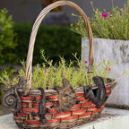 Weysat 4 Pcs Vintage Resin Frog Tortoise Snail Gecko Planter Pot Hugger Figurine Flower Pot Animal Climbing Statue Vase Miniature Fairy Garden Terrarium Decor Patio Lawn Yard Outdoor Fence Hanger