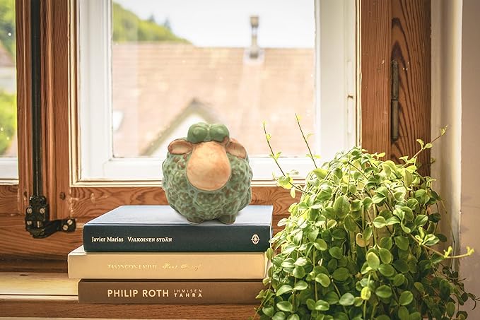 DIYOMR Small Ceramic Planter Pot, 4.3" Vintage Bronze Animal Planters Ceramic Flowerpot Succulent Pots Cactus Pot for Office Home Desktop Decor - Plants Not Included (Sheep)