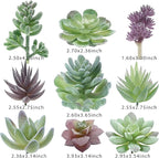 Artificial Succulent Plants - 18 Pack - Premium Fake Plants - Double Flocked Succulents - Realistic Textured Cactus - Face Succulent Plants - Mini Faux Succulents - Face Plant Decor