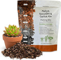 Molly's Succulent Mix - Premium Gritty Soilless Potting Mix for Succulents, Cactus and Bonsai - Contains Akadama, Hyuga, Bark Fines, Pumice, Lava Rock, Mycorrhizae 5 Dry Quarts