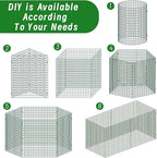 Plant Protectors from Animals - DIY Reusable Plant Cages for Outdoor Plants, Square Mesh Plant Covers Kits, 12"x12" Panels (6/18/30 Pcs) (18, Dark Green)
