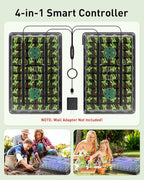 Pawfly 2 Pack Seed Starter Kit, 120 Cells, Seed Starter Trays with Adjustable Grow Light Bars & 4" Humidity Domes, Indoor Seedling Starter Trays, Reusable Plant Germination Trays, Seed Starting Trays
