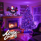 JMEXSUSS 400 LED Purple Christmas Lights Indoor Outdoor, 132 ft String Lights Plug in with Remote, 8 Modes Purple Christmas Tree Lights for Garden Patio Party Christmas Decoration