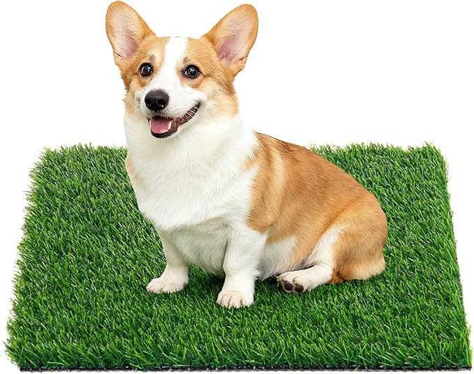Artificial Turf Grass Outdoor: Grass Pad for Dogs Indoor Potty Training, Replacement Turf Rug for Patio Balcony Lawn Apartment Decoration, Easy to Clean with Drainage Holes(18x28 inch)