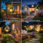 HOMEIMPRO Outdoor Solar Garden Lights Waterproof, Gifts for Mom Dad, Yard Art, Pathway, Lawn Ornaments, Outdoor Decor,Birthday Gifts for Wife Women (Bronze,2Pack)