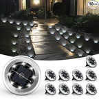 SOLPEX Mini Solar Ground Lights, 10 Pack Solar Lights Outdoor Waterproof, Pathway Lights Solar Powered, Solar Garden Light, Landscape Lighting for Yard Driveway Walkway (Cool White)