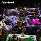 Anordsem Solar Lights Outdoor Waterproof: Garden Light Solar Powered for Yard Outside - Fireworks Lamp Colorful Lighting Path Decor 8 Pack - LED Sparkler DIY Decorating Gifts for Women Mom Wife