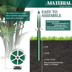 6-Pack 38.7” Plant Support Stakes, Steel Plant Cage & Peony Tomato Hydrangea Cage, Garden Stakes for Outdoor Plants, Heavy-Duty Plant Stakes, 16.7” Support + 22” Extension Tubes