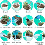 20pcs Small Gardening Tools Gifts for Women Beginners - Garden Hand Tools Set for Indoor Succulent Bonsai Plants Transplanting, Included 39" Plant Repotting Mat/Miniature Shovel/Labels, Blue