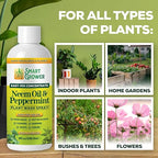 Neem Oil Spray for Plants with Peppermint Oil – for Indoor & Outdoor Plants, Gardens, & Houseplants– Best Value Refill 8 oz Concentrate Makes 1 Gallon RTU