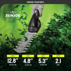Sun Joe HJ604C Cordless Grass Shears and Hedge Trimmer, 2-in-1 Handheld Shrub Trimmer, 7.2V Lithium-Ion Battery, 1250 RPM Steel Blades, Charger Included