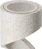 Glitzhome Outdoor Water Fountain with LED Light, Modren Curved Waterfall Fountain with Stone Planter, Faux Terrazzo Spiral Shaped Outdoor Fountains Water Feature for Garden Patio Deck Porch, 40.25”H