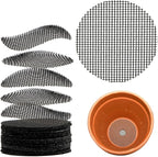 MAQIHAN 100 Plant Pots - Hole Mesh Pad Terrarium Potting Eye Mesh Mats Pot Substrate Barrier 2 Inch Net Bonsai Gardening Grid Ceramic Drainage Hole Mesh Screen Prevent Soil Leaking