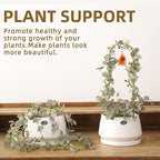 2PCS Small Plant Gold Trellis Indoor, Mini Metal Houseplant Decor Support for Potted Ivy Vine, Boho Garden Decorative Pot Climber with Agate for Climbing Hoya Pothos Philodendron Gift