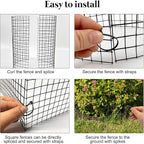 10 Pack Plant Protector from Animals, 12'' x 12'' Square Metal Plant Cages Wire Plant Protectors 40pcs Metal Mesh to Keep Animals Out, Garden Protection Bunny Barricades for Garden Flowers Vegetables