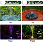 AISITIN Crystal Ball Solar Fountain Pump, 3.5W Water Pump with 3000mAh Battery for Overnight Use (Up to 8H), LED Light Up Bird Bath Fountain Decoration for Garden, Pond, Outdoor