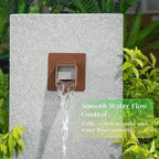 2 Inch 316 Stainless Steel Square Water Fountain Spout with Integrated Spray Baffle, Waterfall Spillway Scupper for Outdoor Decors, Pools, Ponds, Water Walls (Brown)