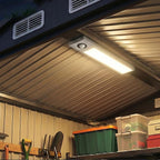 Aoxun 6' x 4' Outdoor Shed with 2 Pack Motion Sensor Light Garden Metal Storage Shed with 4 Vents, Lockable Doors for Patio, Lawn & Garden, Brown