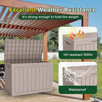 45 Gallon Outdoor Deck Box, Lockable Waterproof Outdoor Storage Boxes For Garden Tools,Indoor Cushions,Accessories Outside Storage Resin Weatherproof Container(Grey)