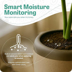 PLANTPETZ Large Robotic Planter – Smart Planter Fits 4 Inch Pots | Bluetooth Speaker | Interactive Smart Plant Pot Turns A Real Plant Into a Touch/Motion Responsive Companion - Sand Beach Tan