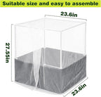 UNIFAMILY 2X2X1 FT Fabric Raised Garden Bed Kit, Breathable Raised Garden Bed with Cover, Garden Beds Outdoor with Plant Protection Mesh Netting for Vegetable, Flower, Herbs and Strawberry