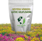 Earthwise Western Wonders Native Wildflower Seed Mix – Pollinator Friendly, Drought Tolerant, Low Maintenance, Organic, Chemical-Free, Pet Safe – Covers Up to 500 sq ft, 1/2 lb