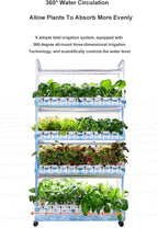 FLTRGO Hydroponics Growing System with Automated LED Grow Lights, Indoor Garden Tower Vertical Farming, Soilless Multilayer Smart Growing Equipment,120holes