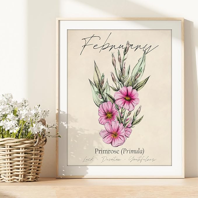 February Birth Flower Art Print - 11x14 (Unframed) | Capturing the Splendor of the February Birth Flower | Decor Accent for Birthdays and Special Occasions | Living Room Décor | Modern Home Décor